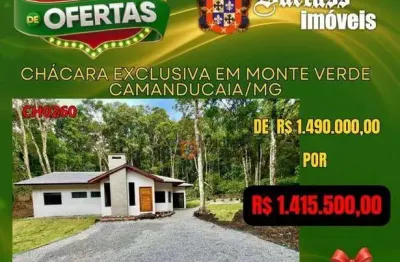Chácara com 3 dormitórios à venda, 3776 m² por r$ 1.415.500,00 - monte verde - camanducaia/mg