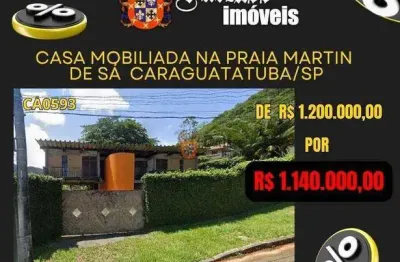 Casa com 4 suítes à venda, 422 m² por r$ 1.200.000 - martim de sá - caraguatatuba/sp