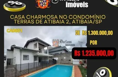 Casa com 3 dormitórios à venda, 153 m² por r$ 1.235.000,00 - terras de atibaia ii - atibaia/sp