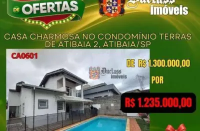 Casa com 3 dormitórios à venda, 153 m² por r$ 1.235.000,00 - terras de atibaia ii - atibaia/sp