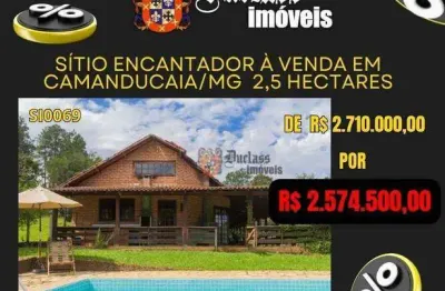 Sítio com 7 dormitórios à venda, 25000 m² por r$ 2.574.500,00 - camanducaia - camanducaia/mg