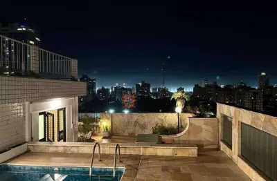 Cobertura com 4 dormitórios à venda, 361 m² por r$ 3.843.000 - ponta da praia - santos/sp