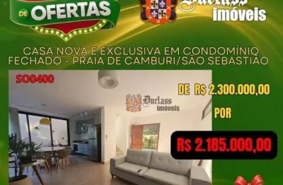 Sobrado com 3 dormitórios à venda, 206 m² por r$ 2.185.000,00 - praia de camburí - são sebastião/sp