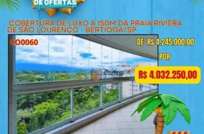 Cobertura com 3 dormitórios à venda, 154 m² por R$ 4.032.750,00 - Riviera - Módulo 7 - Bertioga/SP