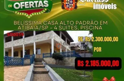 Sobrado com 4 dormitórios à venda, 500 m² por r$ 2.185.000,00 - ribeirão dos porcos - atibaia/sp