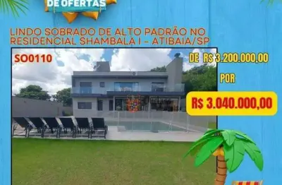 Sobrado com 4 dormitórios à venda, 341 m² por R$ 3.040.000,00 - Condomínio Shambala I - Atibaia/SP