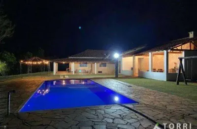 Chácara com 4 dormitórios à venda, 10000 m² por r$ 710.000,00 - condomínio fazenda amadeus - araçoiaba da serra/sp