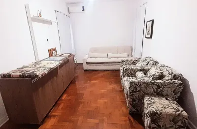 Frente ao mar para alugar 1 quarto com mobília, no jose menino em santos/sp