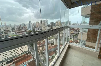 Locação - 1 quarto, lazer completo, garagem demarcada e deposito - campo grande - santos