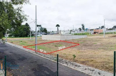 Terreno à venda, 200 m² por r$ 100.000,00 - jardim carvalho - ponta grossa/pr