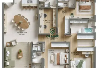 Apartamento com 3 quartos à venda na 88101 170, 9, campinas, são josé por r$ 2.900.000