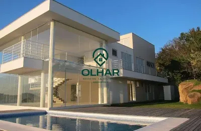 Casa em condomínio fechado com 3 quartos à venda na rodovia haroldo soares glavan, 4430, cacupé, florianópolis por r$ 6.500.000