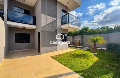 Casa alto padrão com piscina e fachada imponente   nações, fazenda rio grande