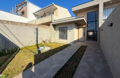 Casa com suíte e 60m  de frente pra rua no nações - fazenda rio grande