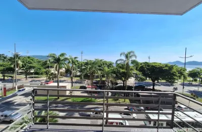 Apto com vista mar -  2 dormitórios - 88m² - varanda - 1 vaga - - boqueirão - santos