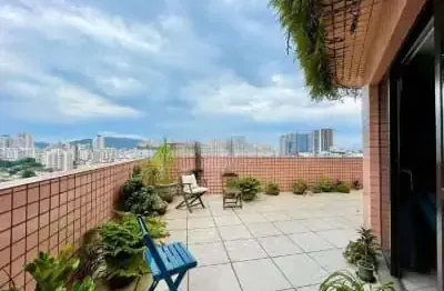 Oportunidade! apto cobertura duplex com 2 suítes e   2vagas,  268m², embaré -santos/sp