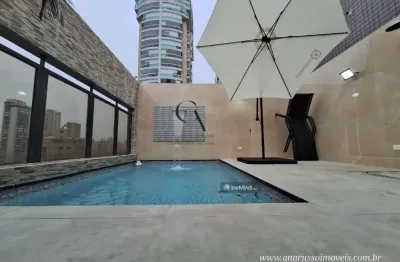 Oportunidade!! cobertura duplex  com piscina privativa    3 dormitórios (1 suíte) | 2 vagas demarcadas | 240m² | elevador privativo | no boqueirão – santos/sp