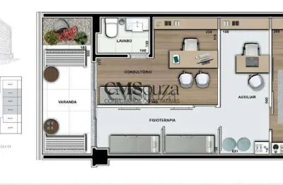 Sala para alugar em londrina, centro, com 56.15 m², metropolitan med center