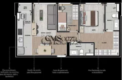 Apartamento para alugar no sense, 2 quartos, 62 m², 1 vaga, terra bonita, londrina