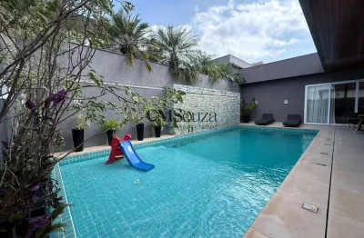 Casa à venda em londrina, recanto do salto, com 3 suítes, com 430 m², condomínio sun lake