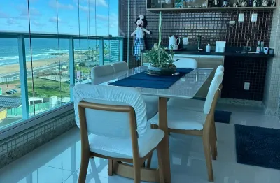 Apartamento mobiliado,  3/4 - suíte, com linda vista mar, finamente decorado