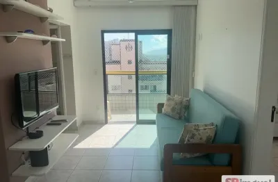 Apartamento 01 dormitorio mobiliado vista mar no bairro caiçara