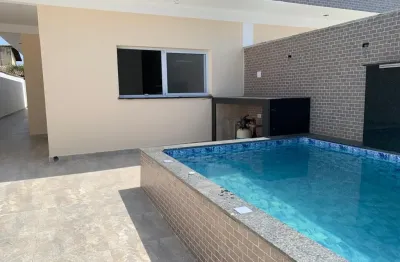 Casa nova 03 dormitorios piscina 800 metros do mar em itanhaém