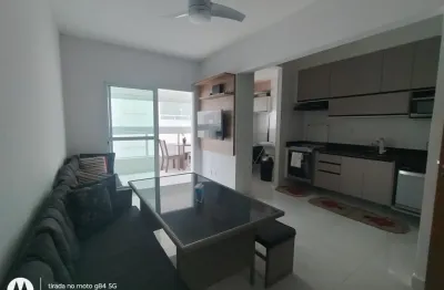 Apartamento 02 dormitorios, sacada lateral para o mar  em mongagua