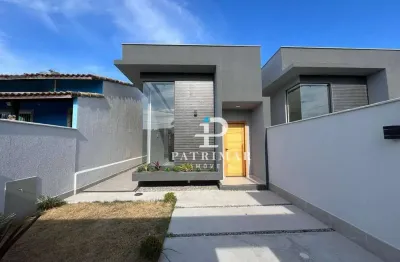 Casa nova à venda 3 quartos, suite, closet e area gourmet - jardim atlântico leste - maricá/rj 105 m² por r$ 650.000