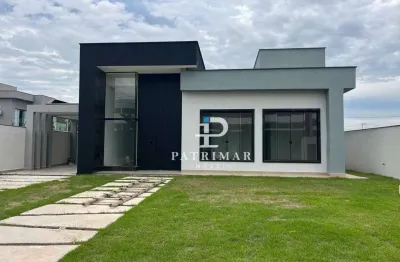 Casa alto padrão c/ 3 quartos, área gourmet e piscina à venda no condomínio solaris - cajueiros maricá/rj, 211 m² por r$ 960.000 -