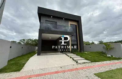 Casa duplex  alto padrão com 4 quartos, área gourmet e piscina à venda, 211 m² por r$ 1.100.000 - cond. solaris - cajueiros - maricá/rj