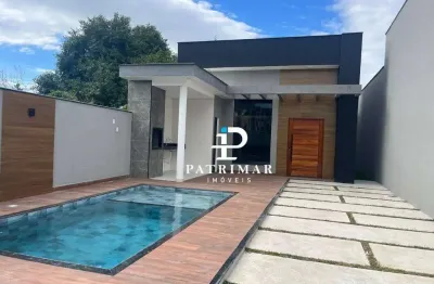 Casa com 3 quartos, piscina e área gourmet   à venda, 165 m² por r$ 830.000 - jardim atlântico oeste (itaipuaçu) - maricá/rj
