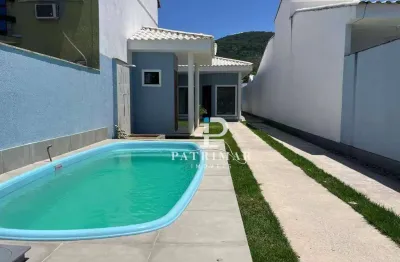 Casa com 2 quartos, área gourmet e piscina à venda, 76 m² por r$ 500.000 - são bento da lagoa - maricá/rj