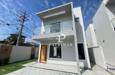 Casa duplex com 3 dormitórios à venda, 105 m² por r$ 500.000 - jardim atlântico central (itaipuaçu) - maricá/rj