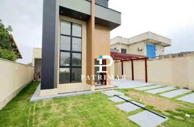 Casa de alto padrão com 3 quartos, suíte e closet  à venda, 131 m² por r$ 795.000 - jardim atlântico leste (itaipuaçu) - maricá/rj