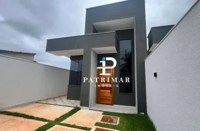 Casa de alto padrão à venda no jardim atlântico central - itaipuaçu - marica/rj   3 quartos, suíte e  área gourmet -113 m² por r$ 660.000