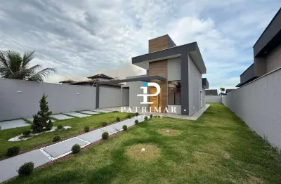 Casa alto padrão com 3 quartos à venda, 109 m² por r$ 720.000 - jardim atlântico leste (itaipuaçu) - maricá/rj
