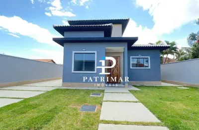 Casa  nova a venda com 3 quartos, suite e área gourmet ,em terreno inteiro no jardim atlântico central -itaipuaçu /maricá/rj 86,55 m² por r$ 650.000 -