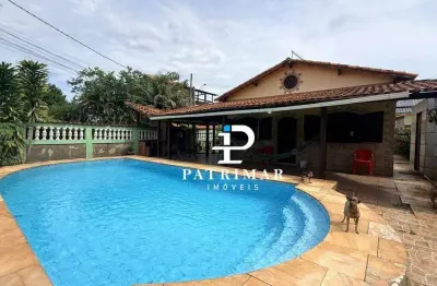 Casa com 3 quartos, piscina e área gourmet  à venda, 138 m² por r$ 460.000 - chácaras de inoã (inoã) - maricá/rj