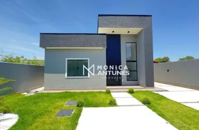 Casa nova com 3 quartos à venda, 103 m² por r$ 778.000 - jardim atlântico central (itaipuaçu) - maricá/rj