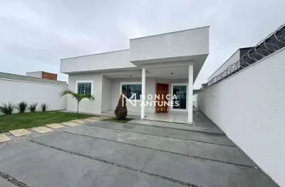 Casa com 3 quartos, suíte e área gourmet à venda, 120 m² por r$ 580.000 - jardim atlântico leste (itaipuaçu) - maricá/rj