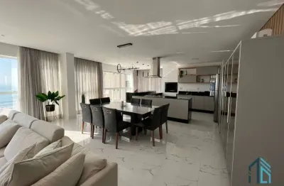 (financiamento e estuda permutas) apartamento a venda, frente mar, mobiliado, 04 suítes, 03 vagas, com 337,39 m², em itapema- sc