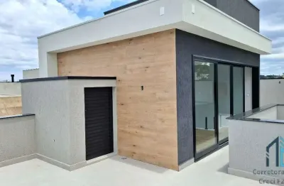 Casa nova em condomínio, 04 quartos sendo 02 suítes, terraço, no boa vista em curitiba pr