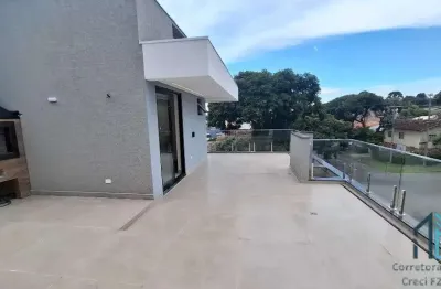 Sobrado alto padrão de esquina, com ático e terraço, 03 suítes, no boa vista em curitiba pr
