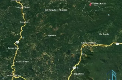 Fazenda com 1.926 m2, sendo 60 há de uso consolidado e 1.866 há de área nativa, em tunas do paraná pr
