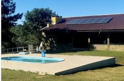 Chácara 100 % aproveitável de esquina, mobiliada, registrada, com casa, salão de festas, em contenda - pr
