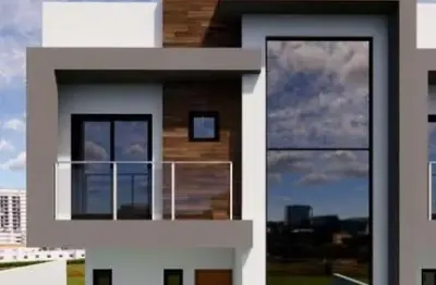 Sobrado 03 quartos sendo uma suíte e 02 demi-suites, todos  com sacada no atami pontal do paraná