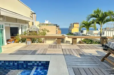 Cobertura 4 quartos para vender no  leblon  quadra da praia  rua josé linhares