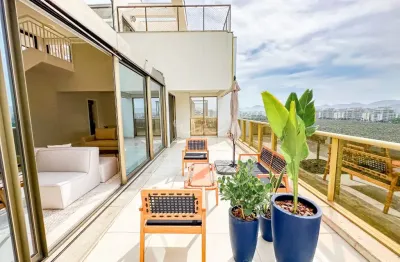Cobertura 3 suites a venda na barra da tijuca, 367m2, blue royal blue