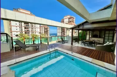 Cobertura mobiliada com 3 quartos para alugar, 290m² - barra da tijuca, avenida lucio costa